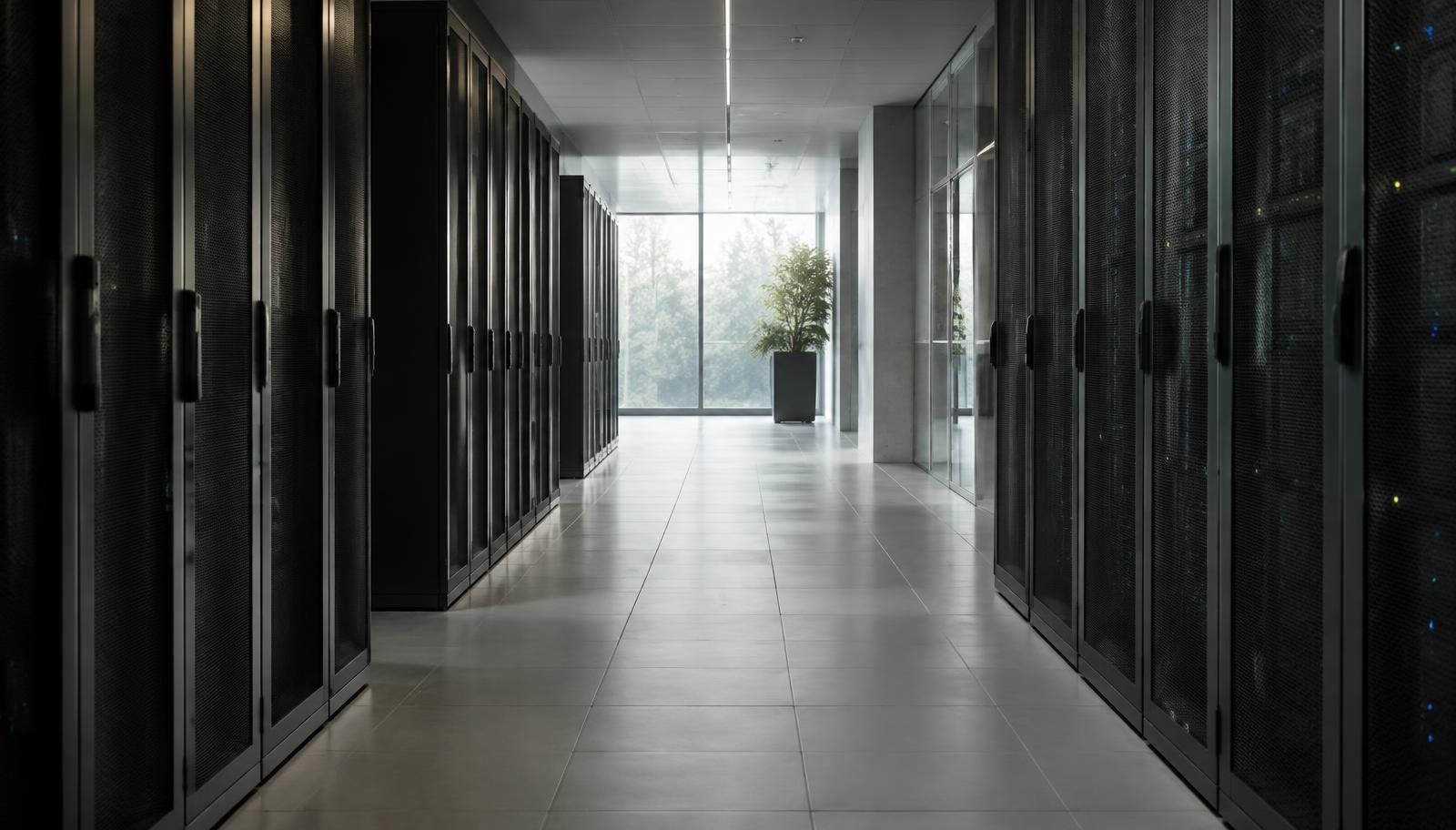 Moderne technische omgeving met serverkasten